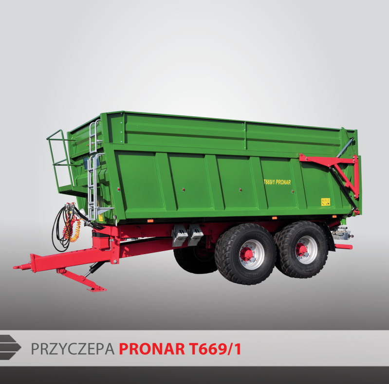 Przyczepa rolnicza ciężarowa skorupowa T669/1 TPL 14t PRONAR
